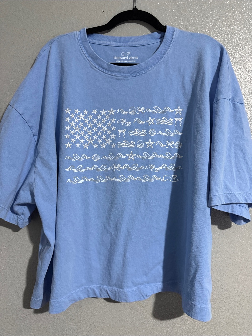 Vineyard Vines Sky Blue Nautical Flag Graphic Tee